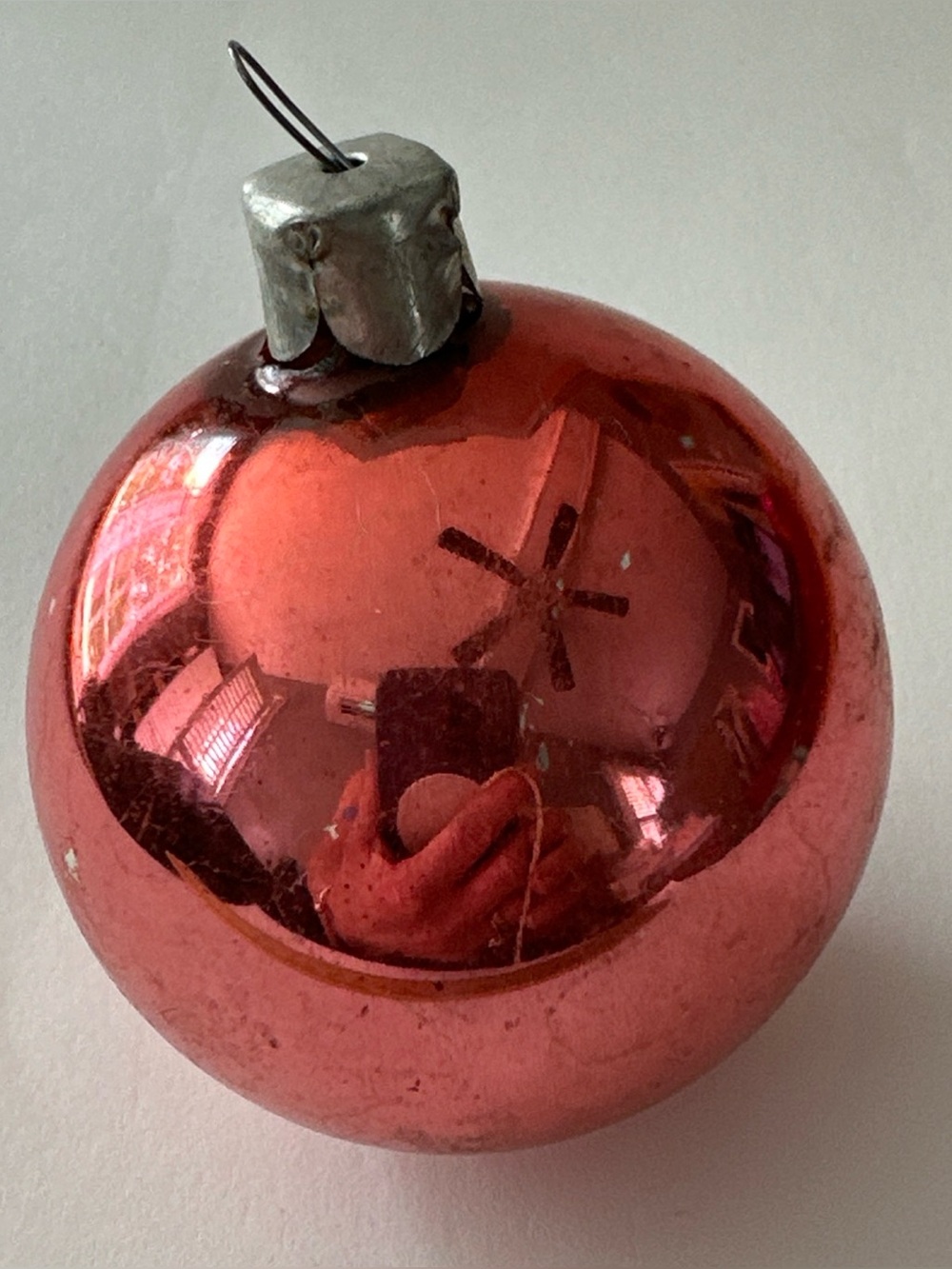 VINTAGE USSR PINK CHRISTMAS ORNAMENT